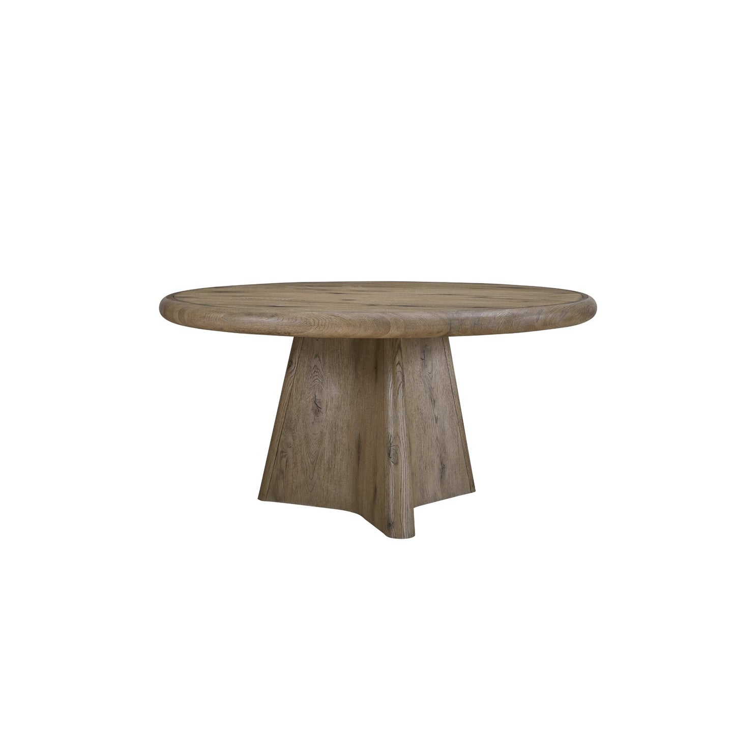 Maison Verve Gordes Round Dining Table, 60" - Solid Wood & Oak, Seats 4-6
