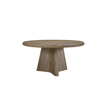 Maison Verve Gordes Round Dining Table, 60" - Solid Wood & Oak, Seats 4-6