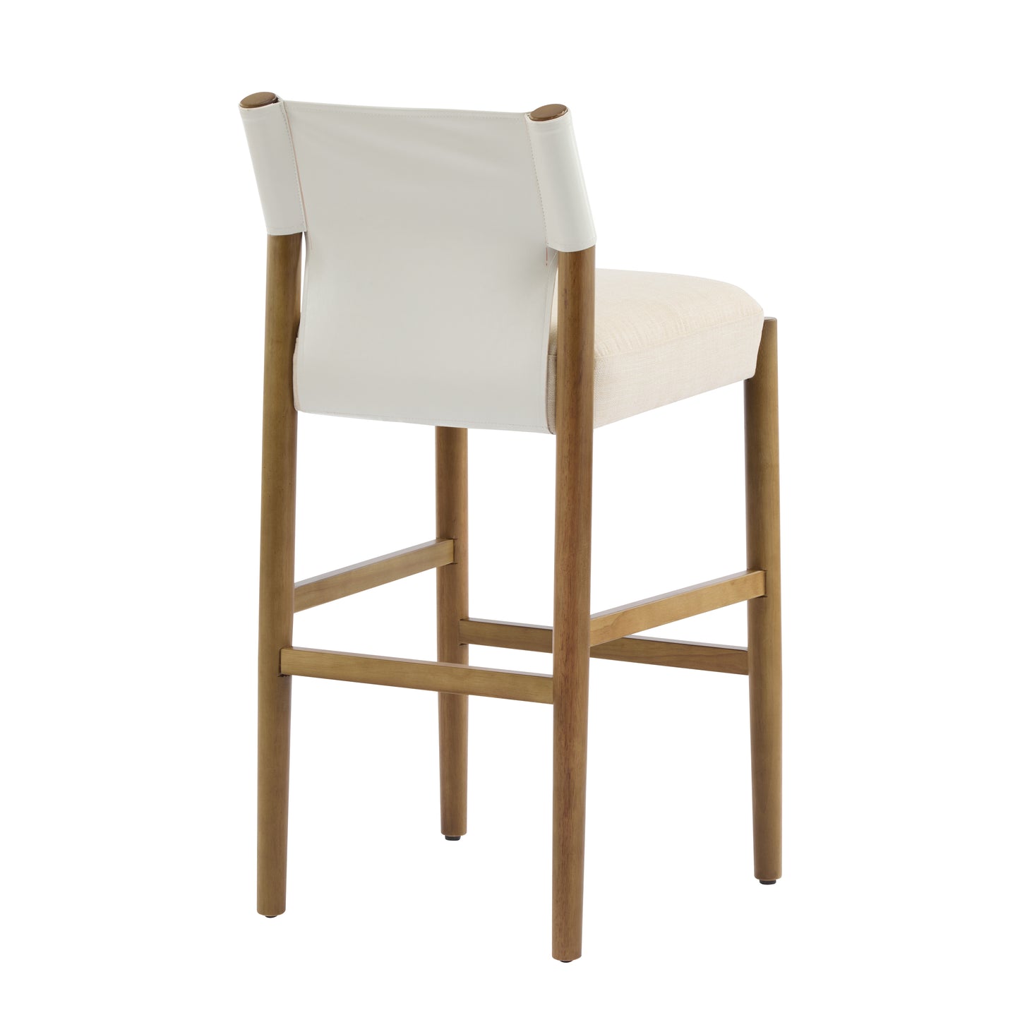 Maison Verve Lyon Counter Stool (Set of 2), 37" - Upholstered, Solid Wood Legs