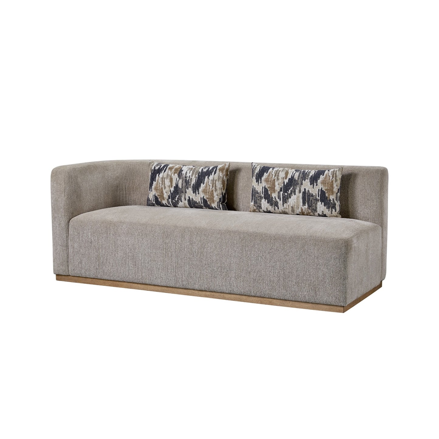 Maison Verve Château Curved Sofa, 90" - Fully Upholstered, Deep Lounge Seat