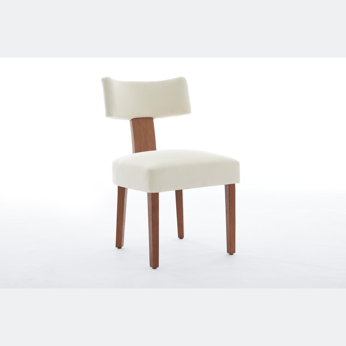 Maison Verve Céline Dining Chair (Set of 2) - Linen Upholstery, Wood Frame