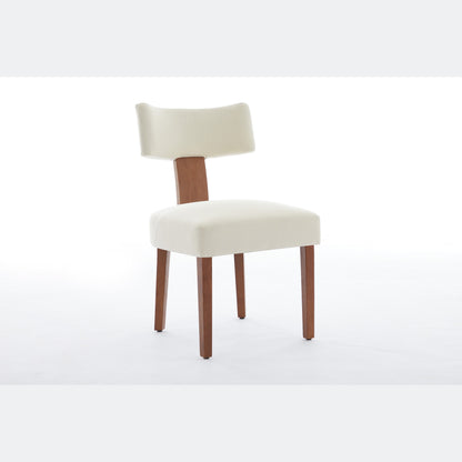Maison Verve Céline Dining Chair (Set of 2) - Linen Upholstery, Wood Frame