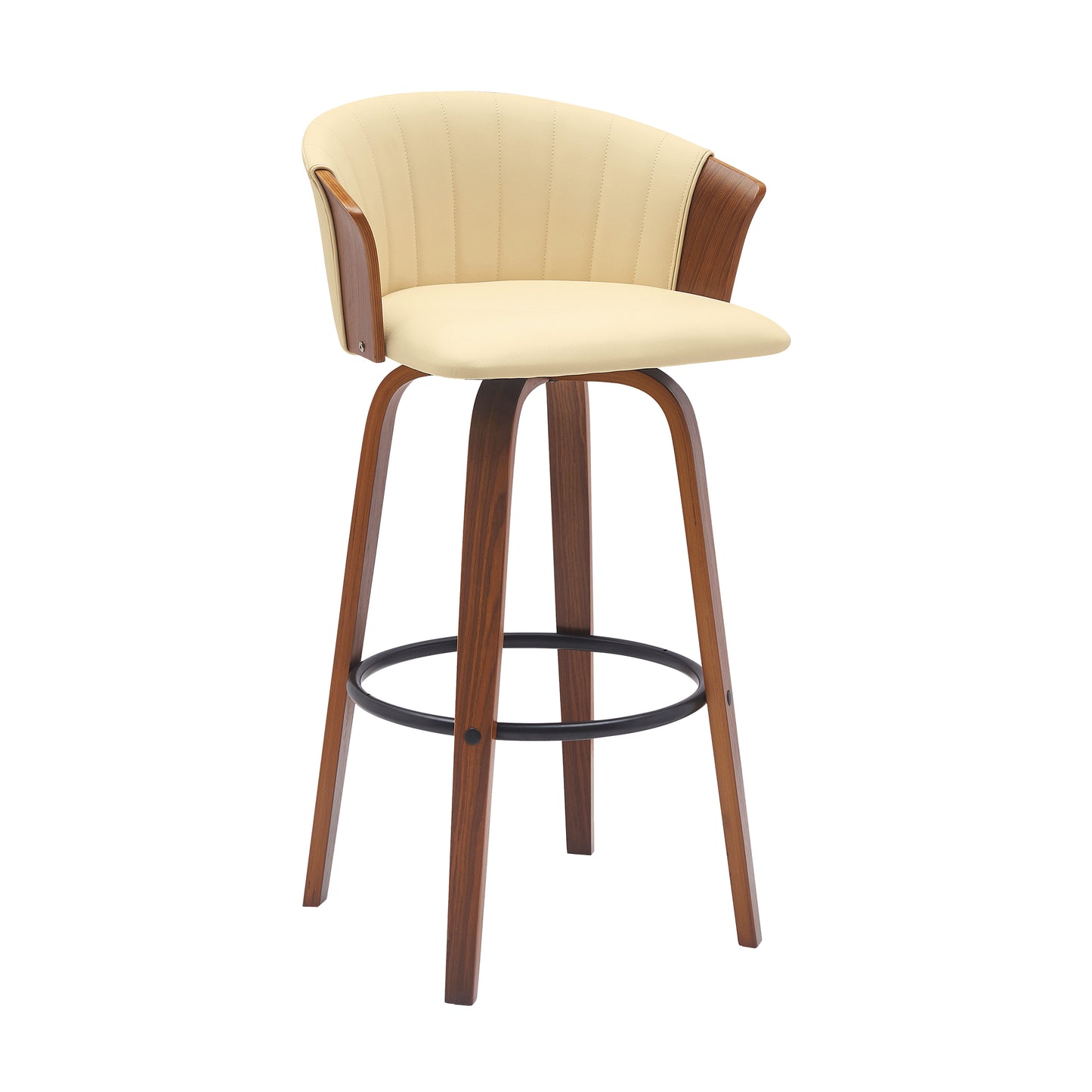 Maison Verve Montalto Upholstered Accent Stool - Rounded Seat, 21" W