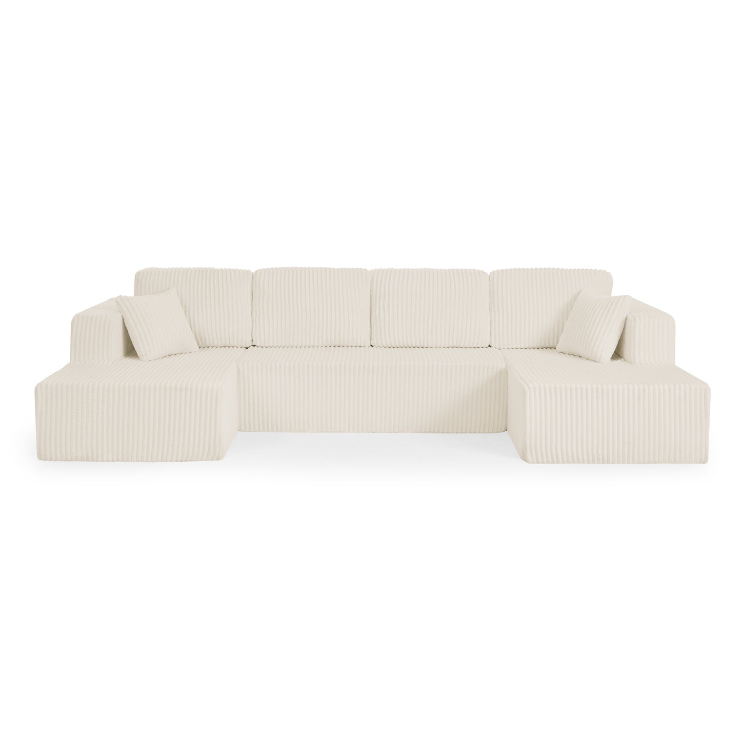 Maison Verve Étretat 3-Seat Sofa, 133" - Corduroy, Deep Sofa