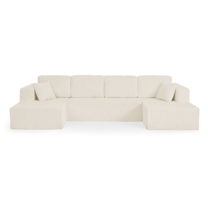 Maison Verve Étretat 3-Seat Sofa, 133" - Corduroy, Deep Sofa