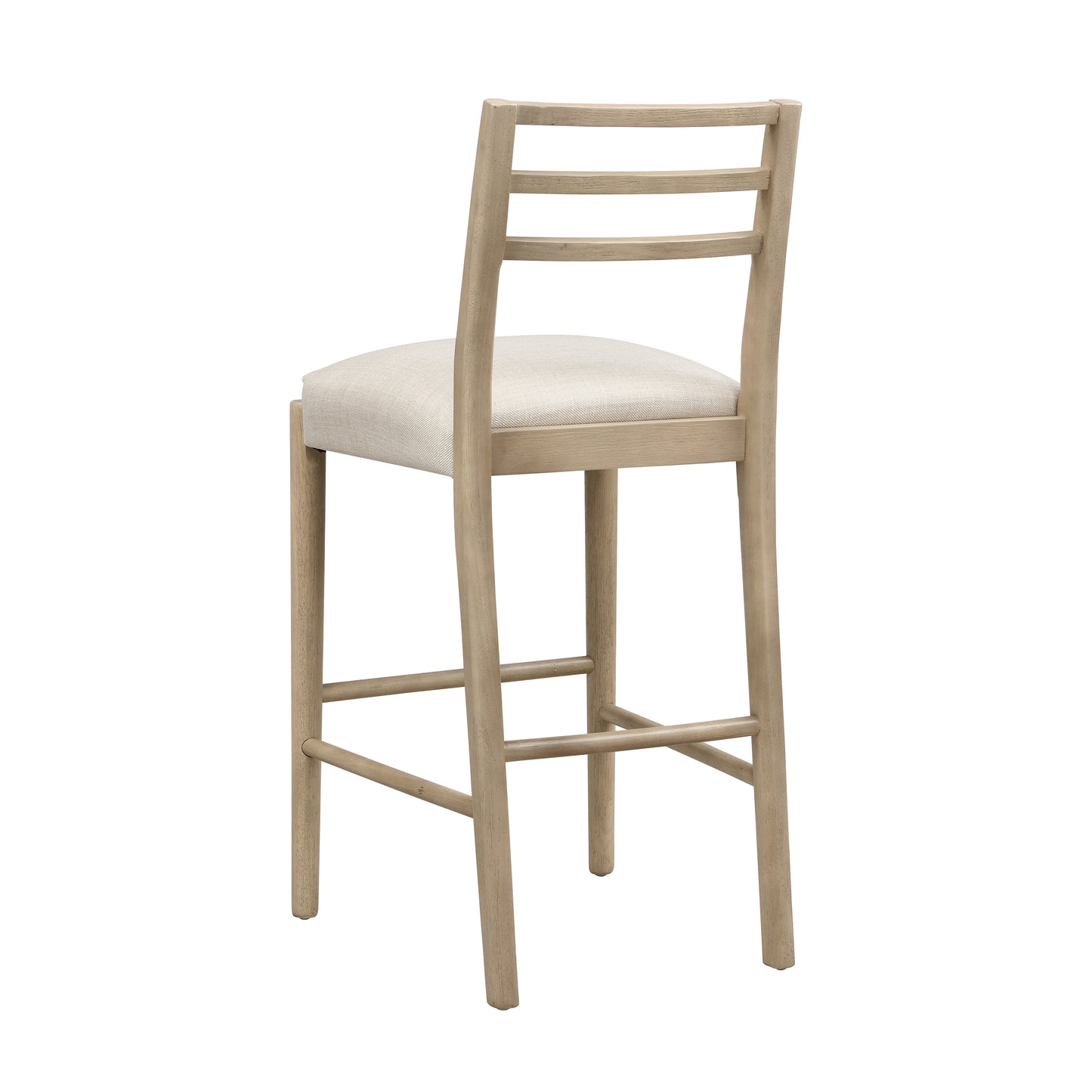 Maison Verve Menton Bar Stool (Set of 2), 42" - Wood Frame, Upholstered Seat