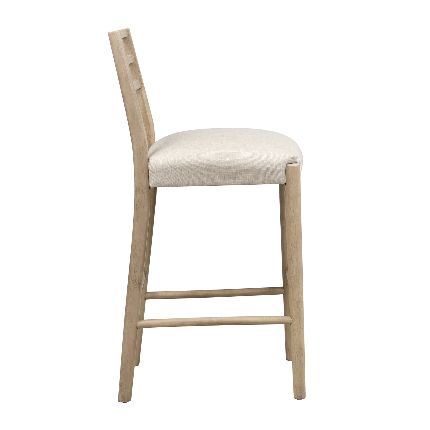 Maison Verve Menton Bar Stool (Set of 2), 42" - Wood Frame, Upholstered Seat