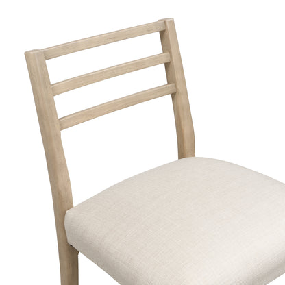 Maison Verve Menton Bar Stool (Set of 2), 42" - Wood Frame, Upholstered Seat