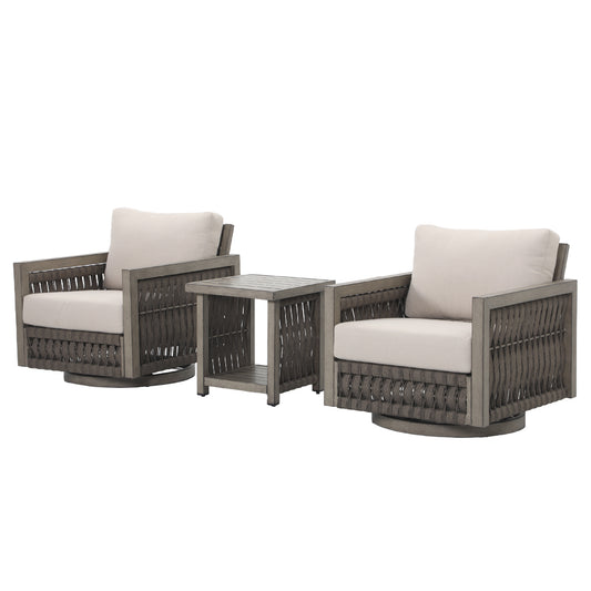 Verona Luxe 3 Piece Swivel Sofa Set