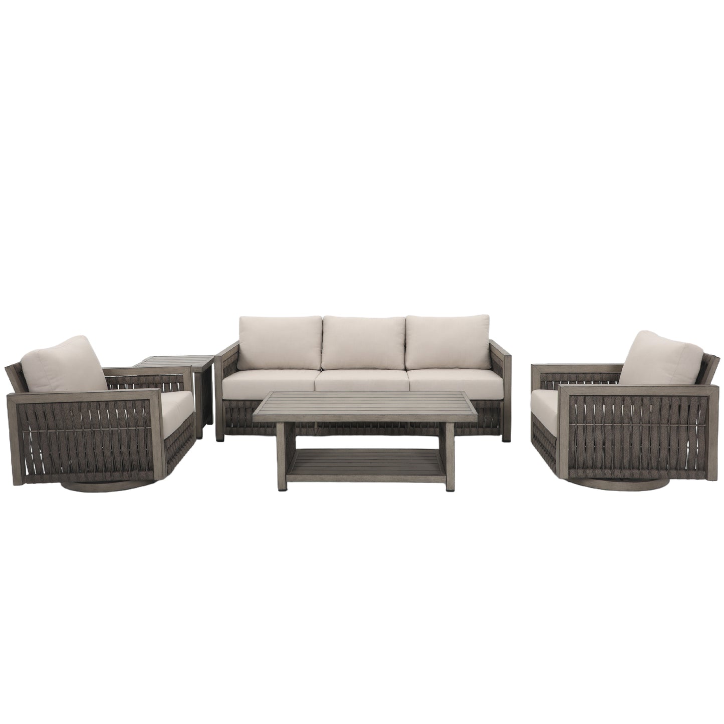 Verona Luxe 5 Piece Swivel Sofa Set