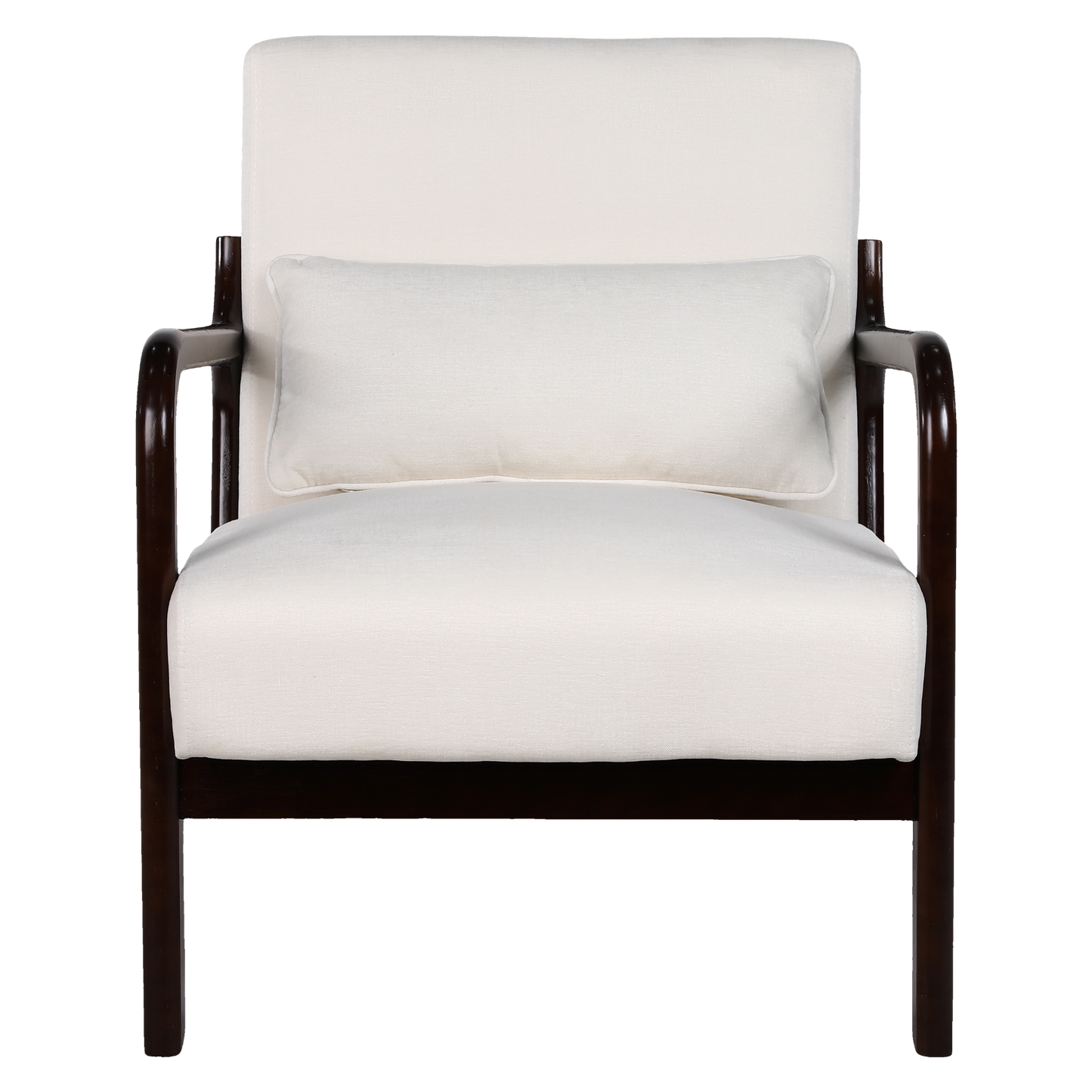 Maison Verve Odette Accent Chair - Cotton-Linen Upholstery, Wood Frame