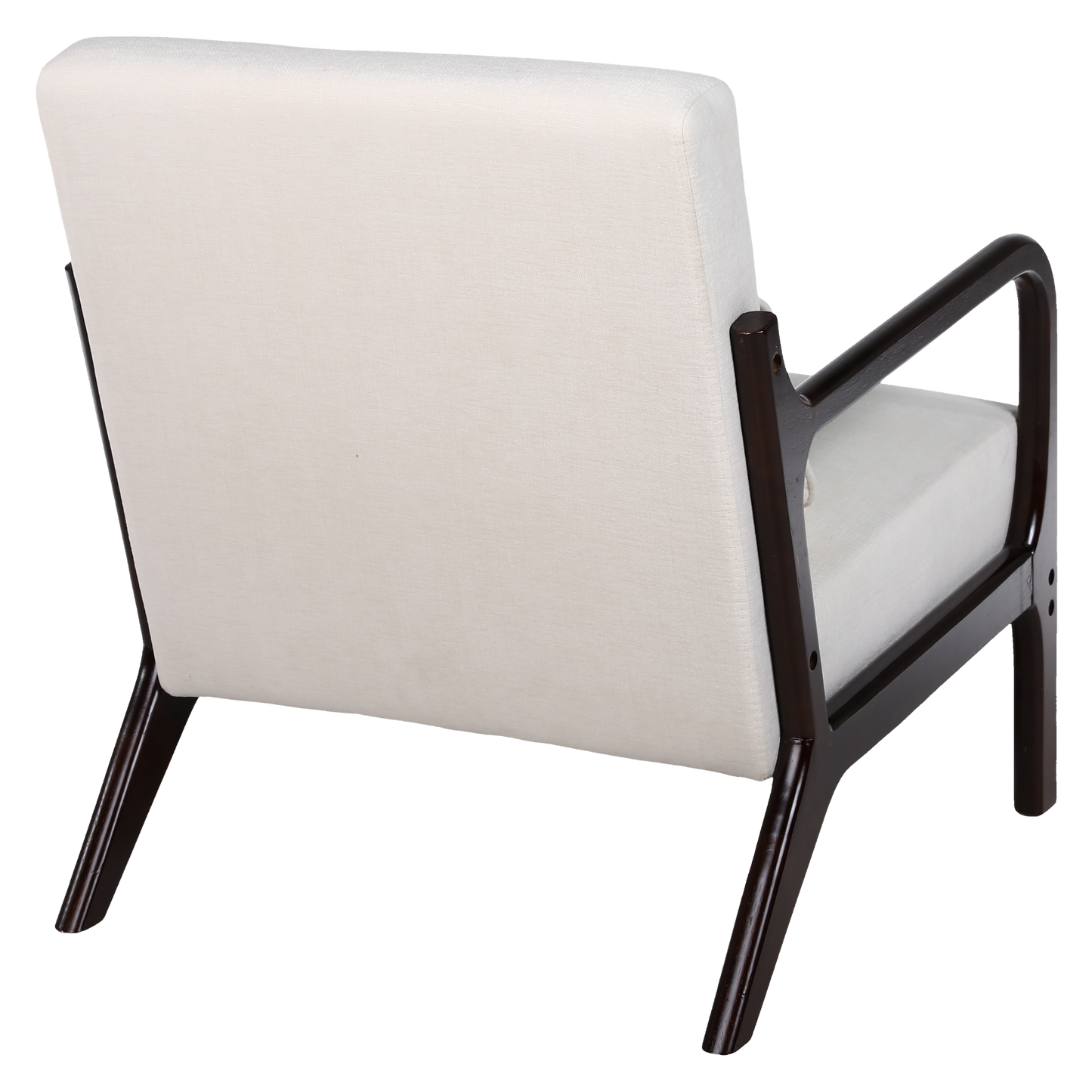 Maison Verve Odette Accent Chair - Cotton-Linen Upholstery, Wood Frame