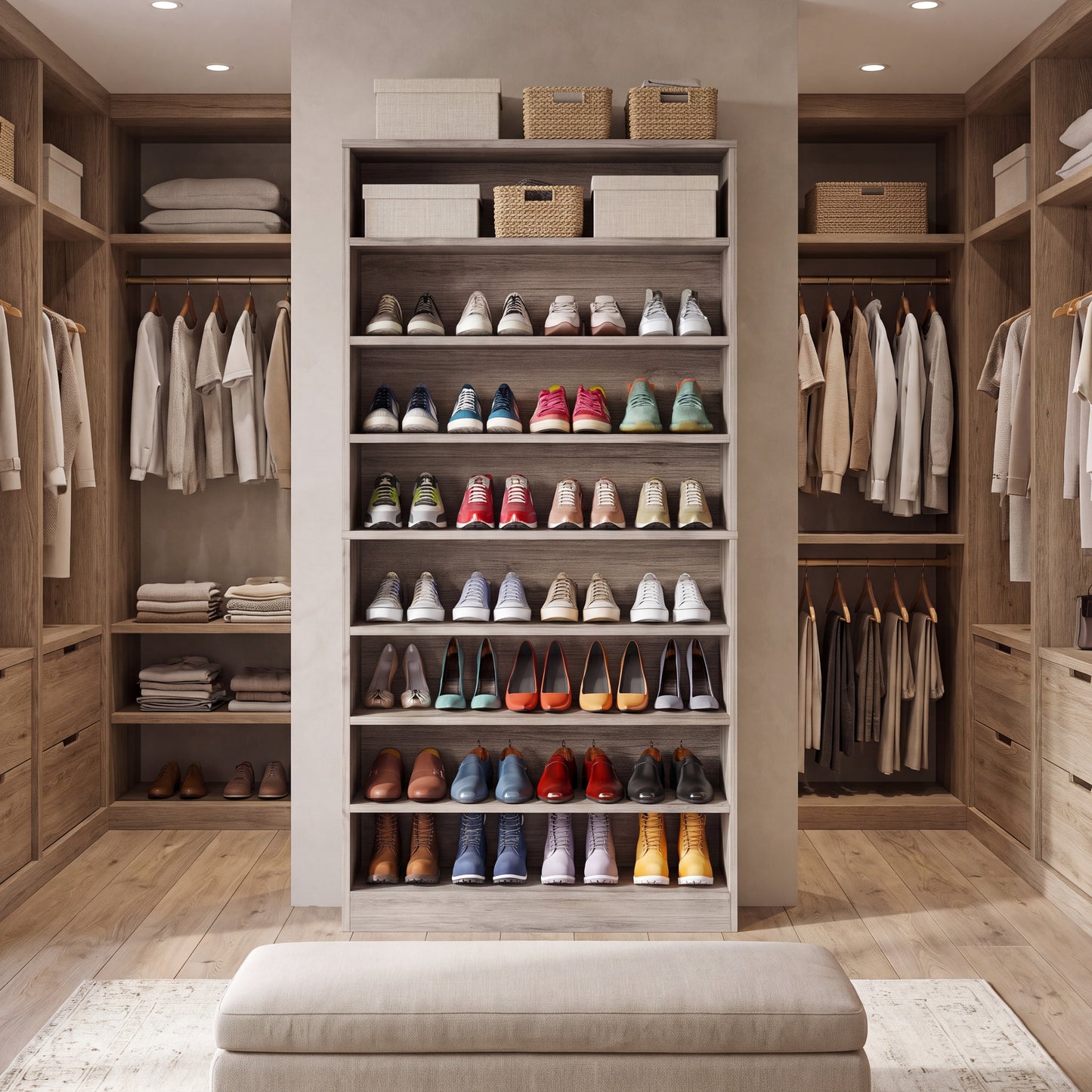 Maison Verve Halbrook 71-Inch Tall Shoe Cabinet