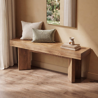 Maison Verve Armand Oak Console Bench