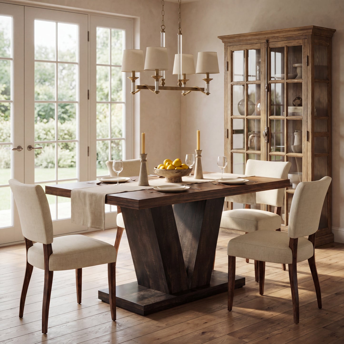 Maison Verve Arden 47-Inch Farmhouse Dining Table for 4