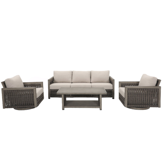 Verona Luxe 4 Piece Swivel Sofa Set