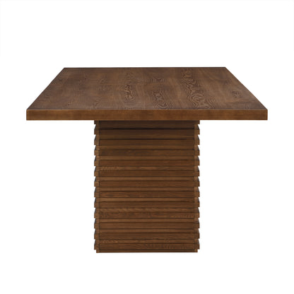 Maison Verve Roussillon Dining Table, 84" - Solid Wood & Oak, Seats 8