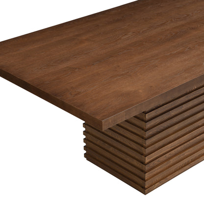 Maison Verve Roussillon Dining Table, 84" - Solid Wood & Oak, Seats 8