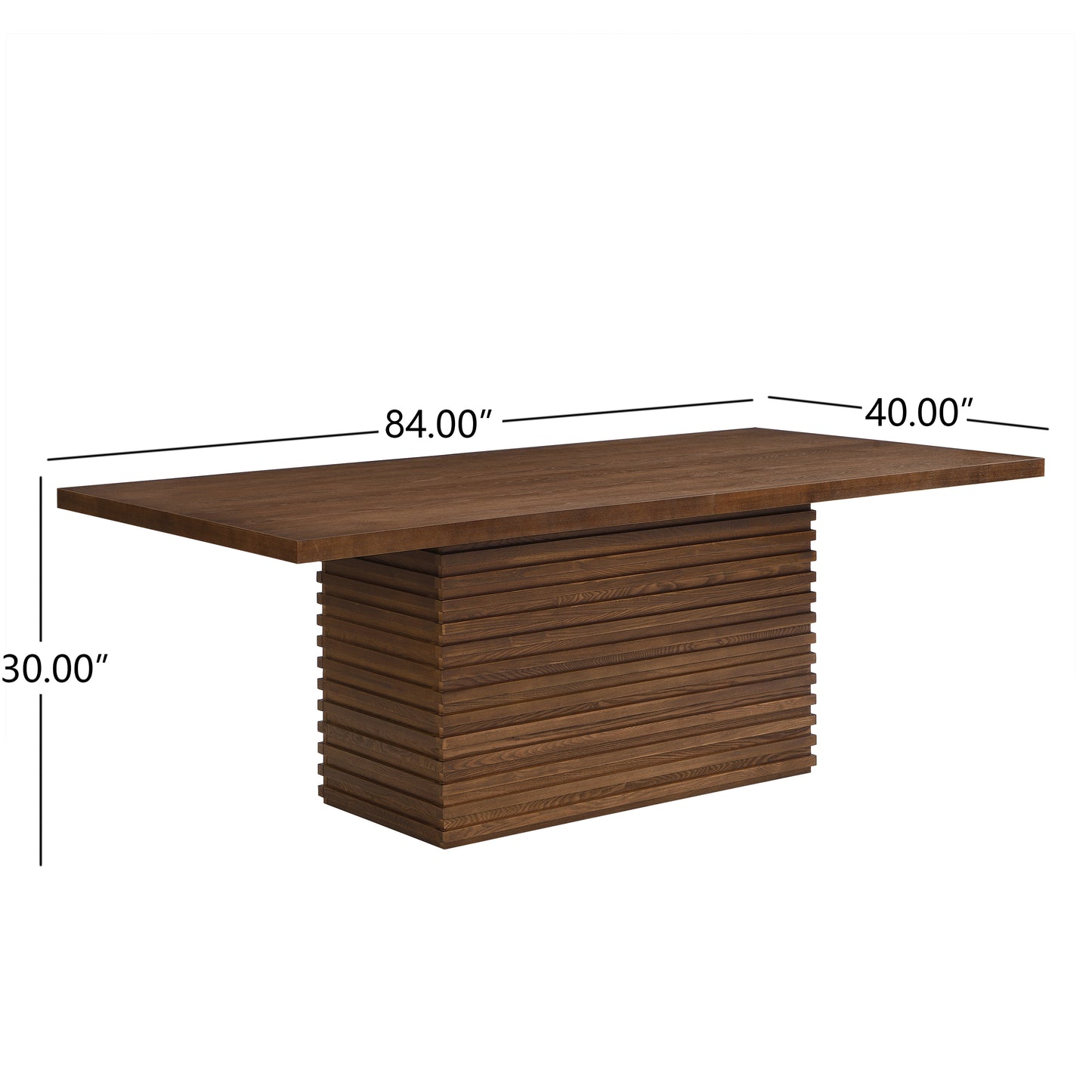 Maison Verve Roussillon Dining Table, 84" - Solid Wood & Oak, Seats 8
