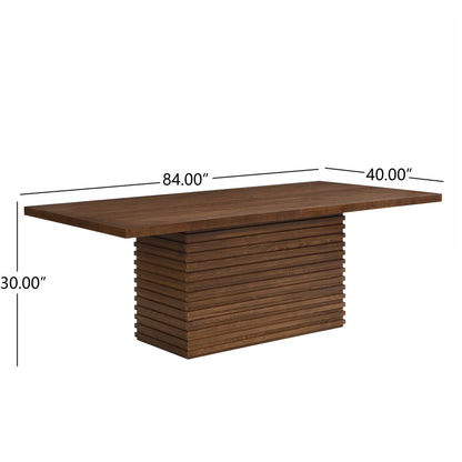 Maison Verve Roussillon Dining Table, 84" - Solid Wood & Oak, Seats 8