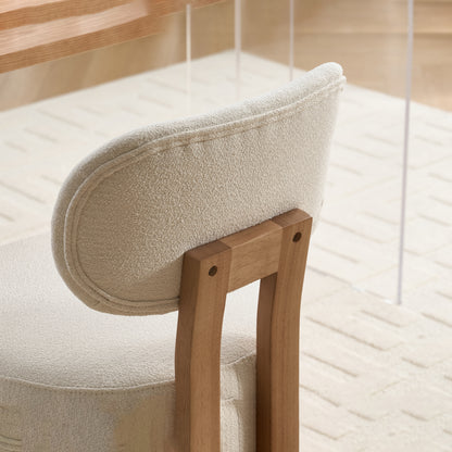Maison Verve Aveline Dining Chair (Set of 2) - Upholstered, Rubberwood Frame