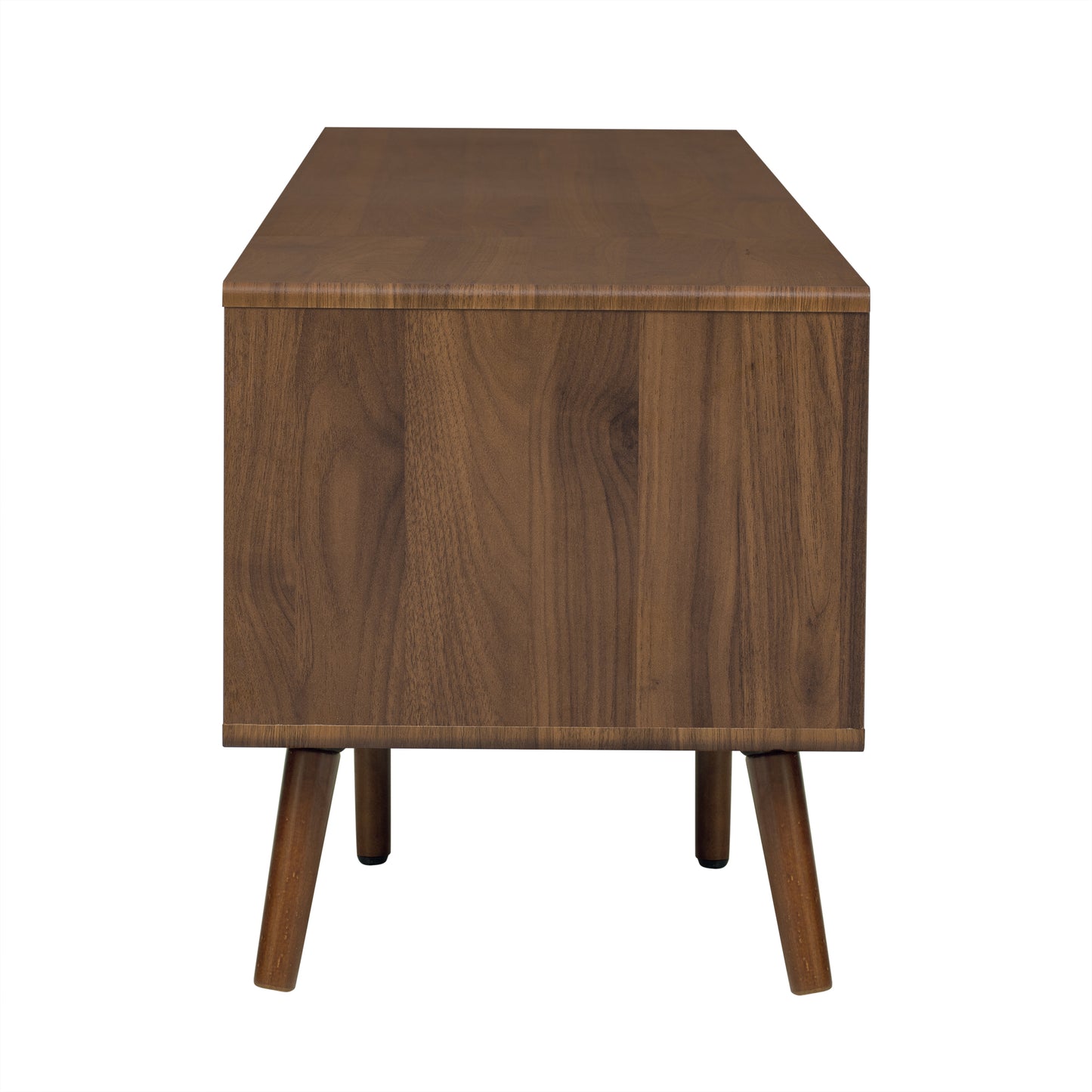 Maison Verve Verdon Media Console, 77" - Solid Wood & Tempered Glass