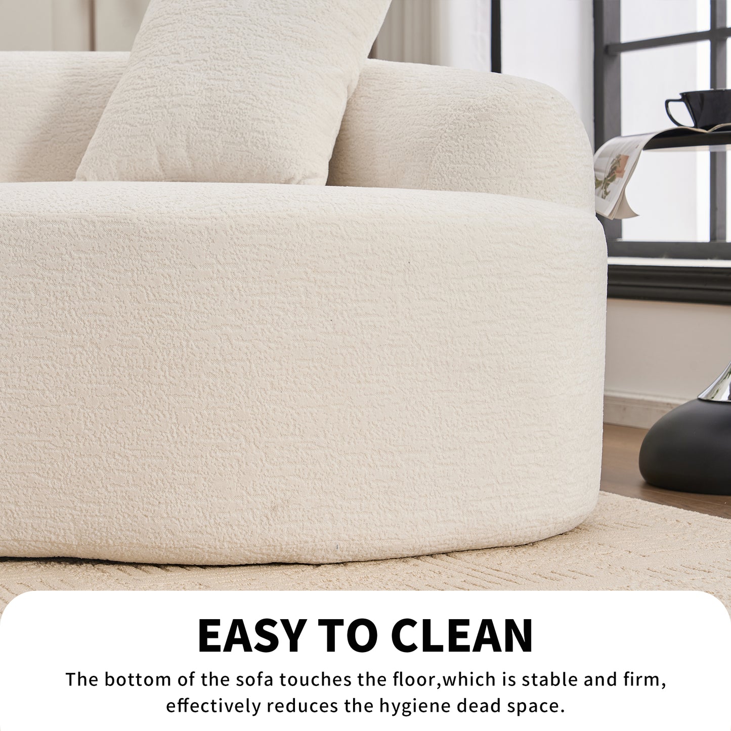 Maison Verve Bastide 3-Seat Sofa, 110" - Plush Spring Seat, Upholstered