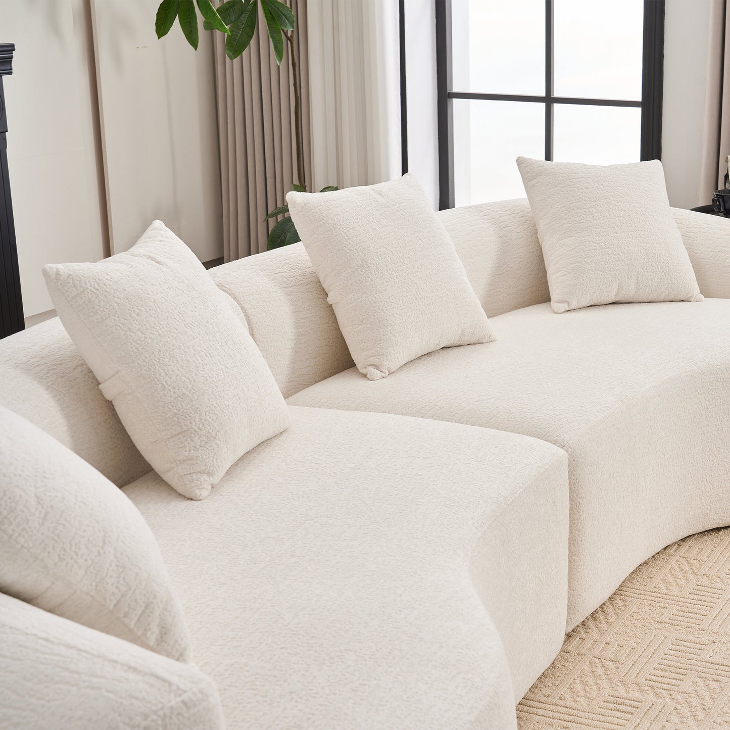 Maison Verve Bastide 3-Seat Sofa, 110" - Plush Spring Seat, Upholstered