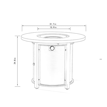 Emberline Round - Fire Table