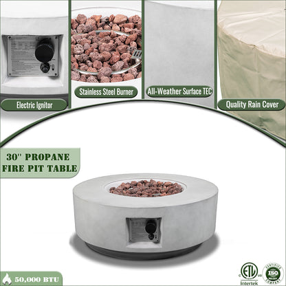 Halo Concrete - Fire Table