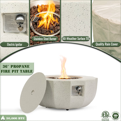 Aspen Ivory - Fire Table