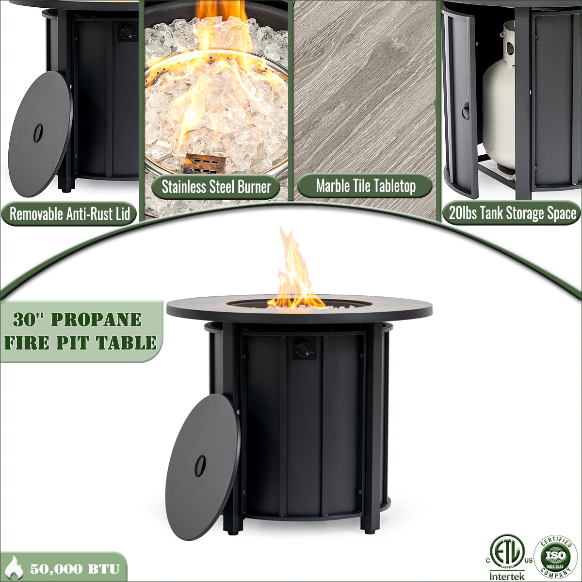 Nova Round - Fire Table