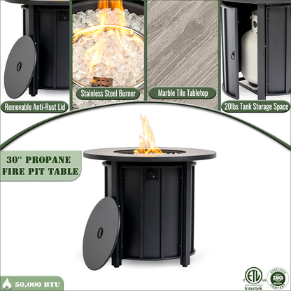 Nova Round - Fire Table