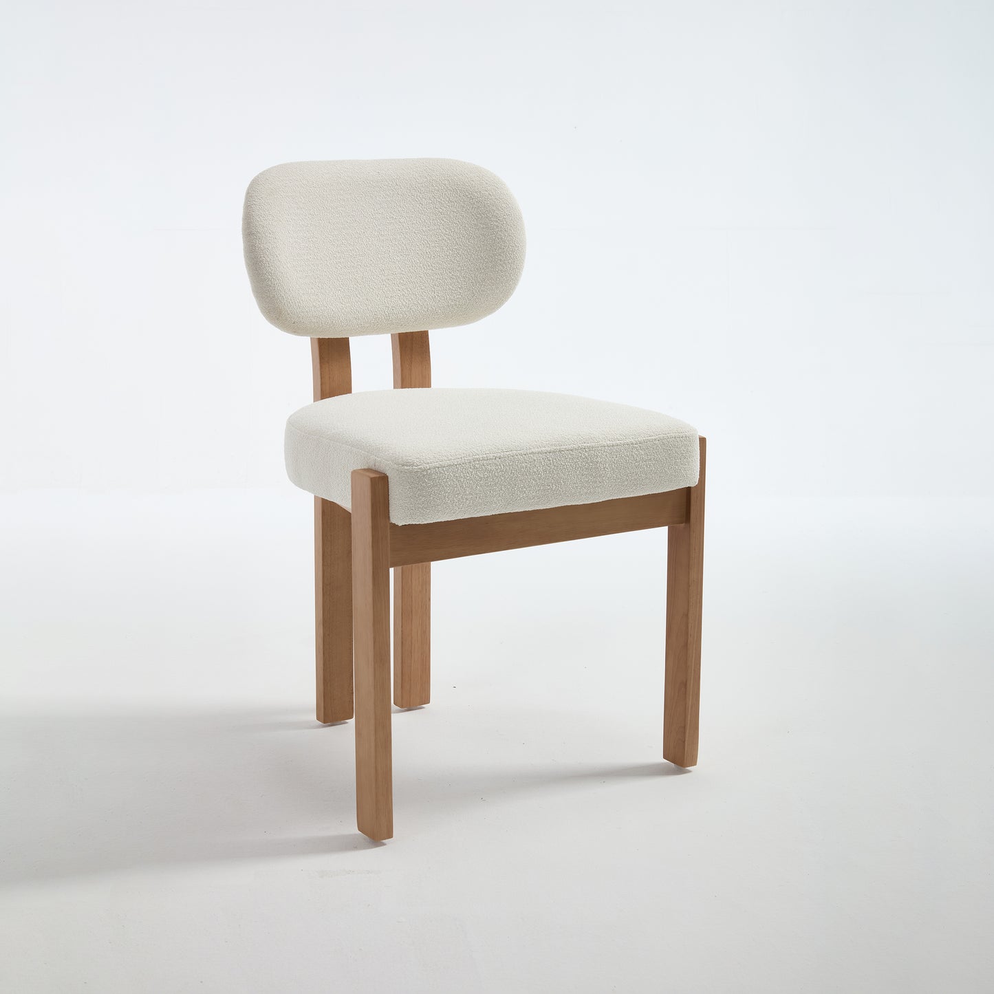 Maison Verve Aveline Dining Chair (Set of 2) - Upholstered, Rubberwood Frame