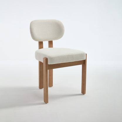 Maison Verve Aveline Dining Chair (Set of 2) - Upholstered, Rubberwood Frame