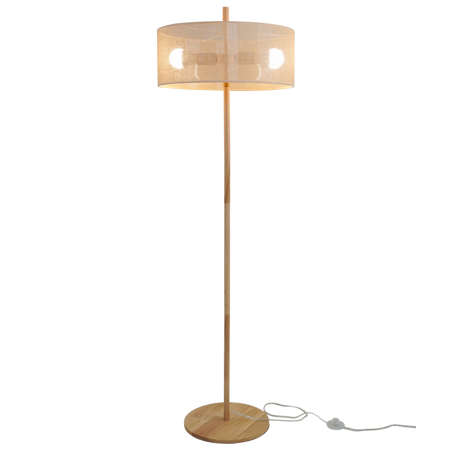 Maison Verve Colline Wooden Floor Lamp, 59" - Sculptural Base