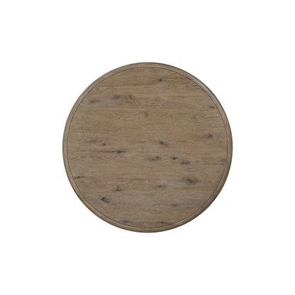 Maison Verve Gordes Round Dining Table, 60" - Solid Wood & Oak, Seats 4-6