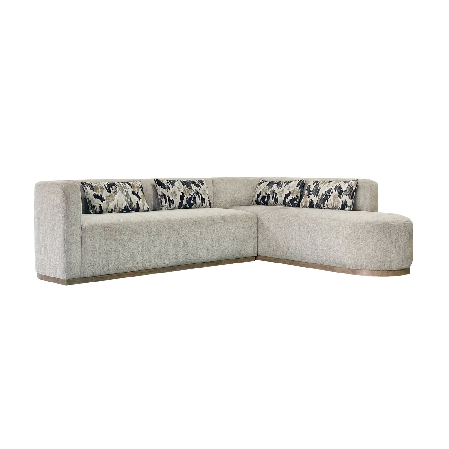 Maison Verve Château Curved Sofa, 90" - Fully Upholstered, Deep Lounge Seat