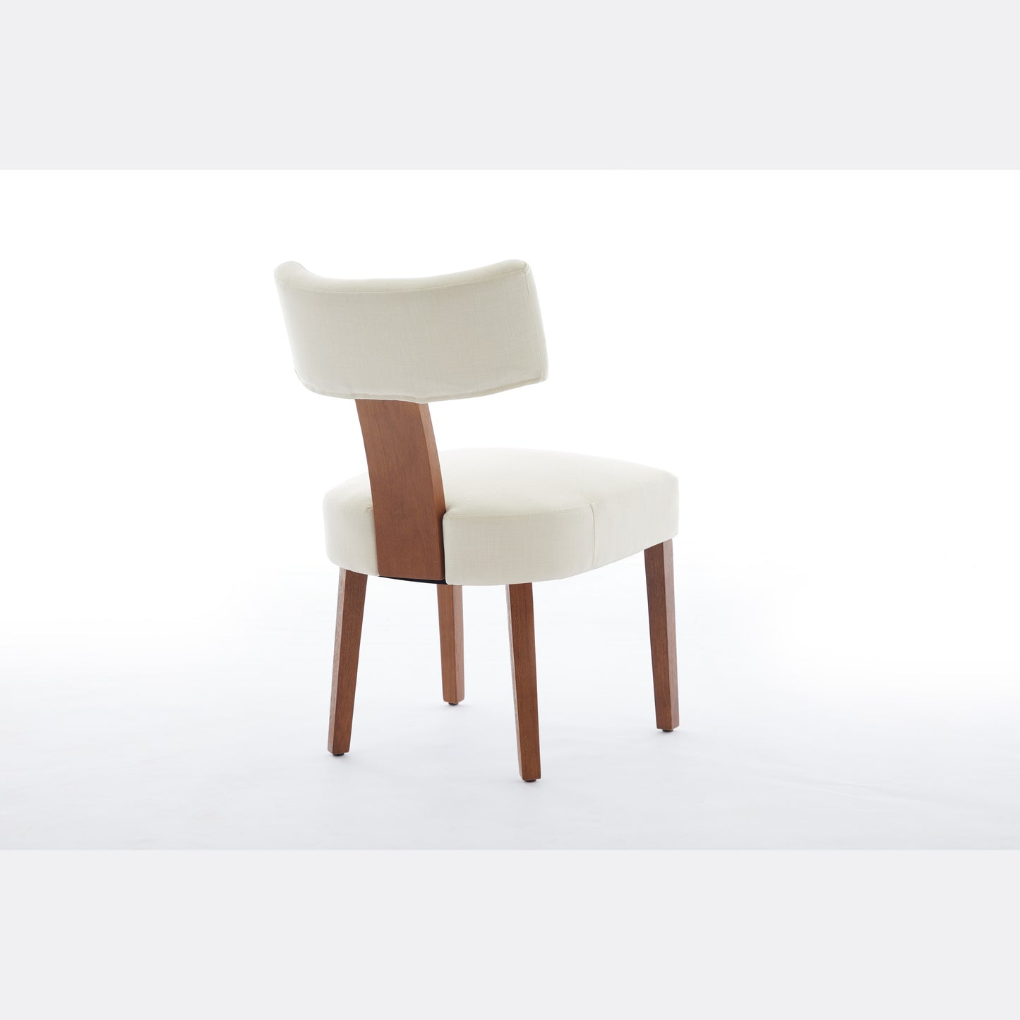 Maison Verve Céline Dining Chair (Set of 2) - Linen Upholstery, Wood Frame