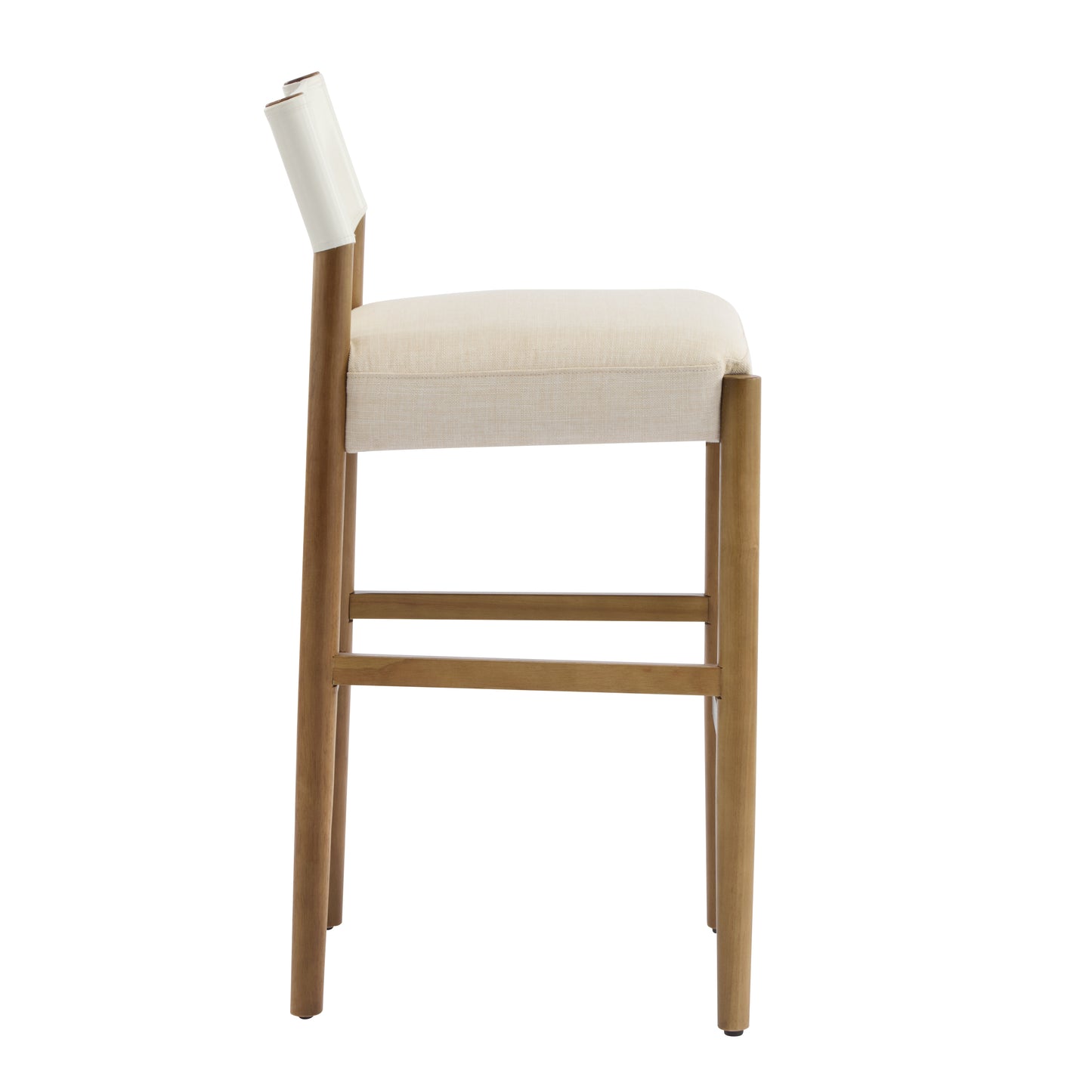 Maison Verve Lyon Counter Stool (Set of 2), 37" - Upholstered, Solid Wood Legs