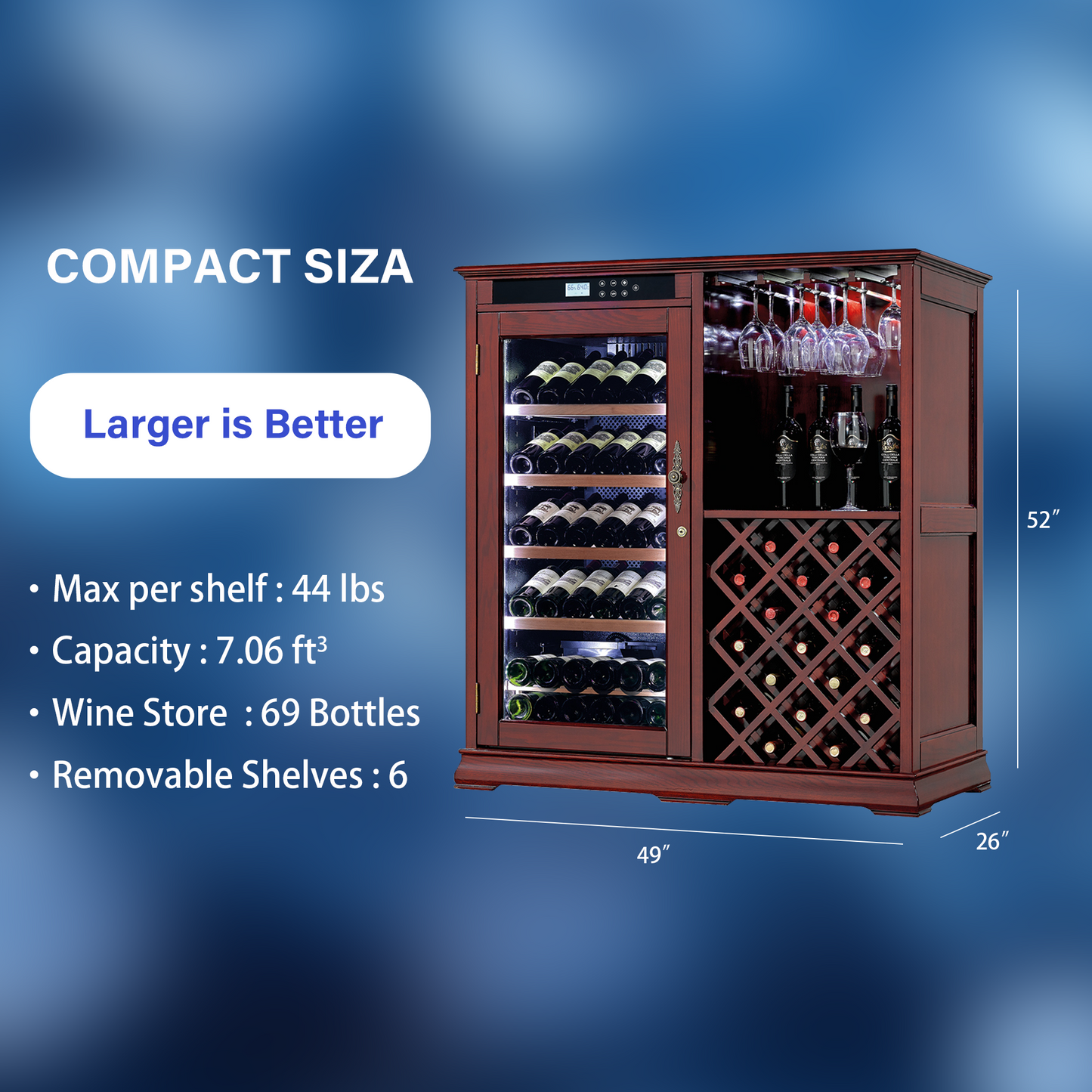 Vinchester Estate - 69 Bottle Wine Fridge