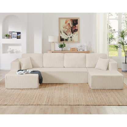 Maison Verve Étretat 3-Seat Sofa, 133" - Corduroy, Deep Sofa