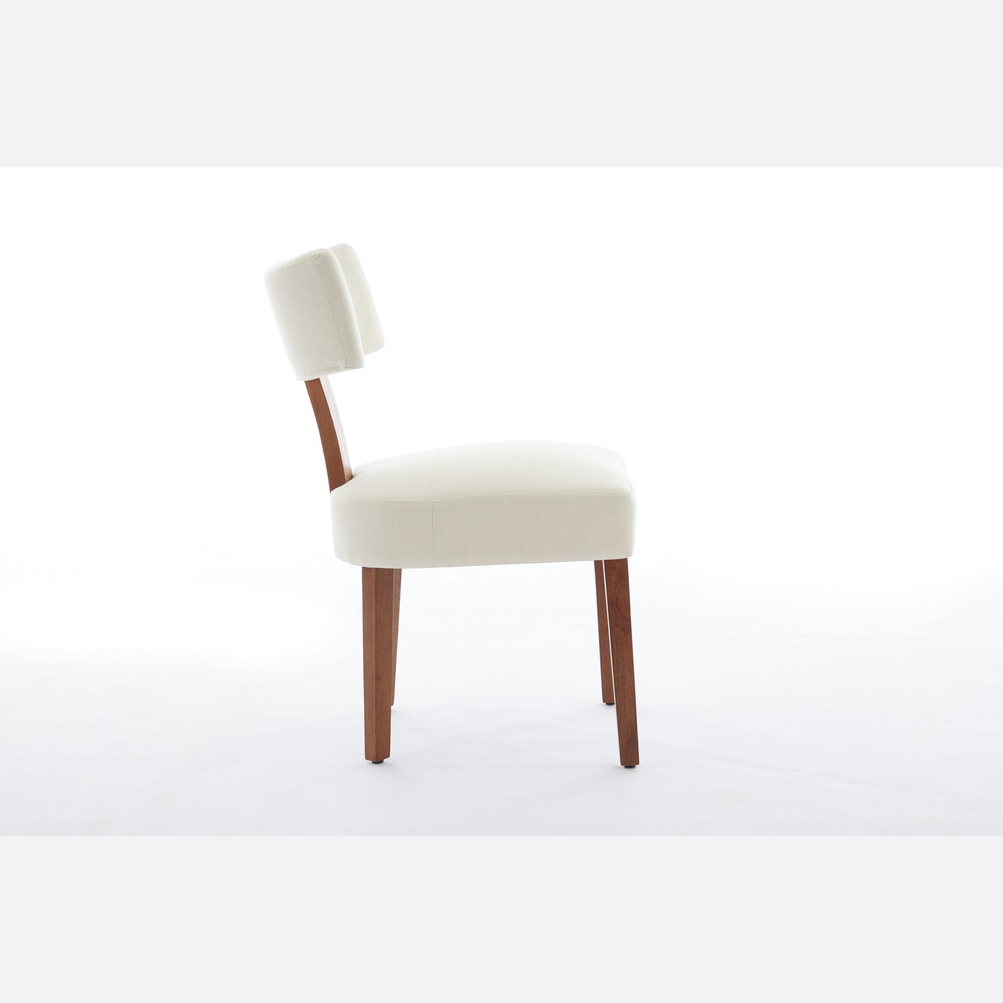 Maison Verve Céline Dining Chair (Set of 2) - Linen Upholstery, Wood Frame