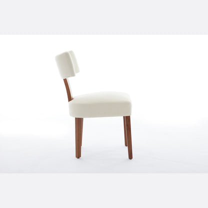 Maison Verve Céline Dining Chair (Set of 2) - Linen Upholstery, Wood Frame
