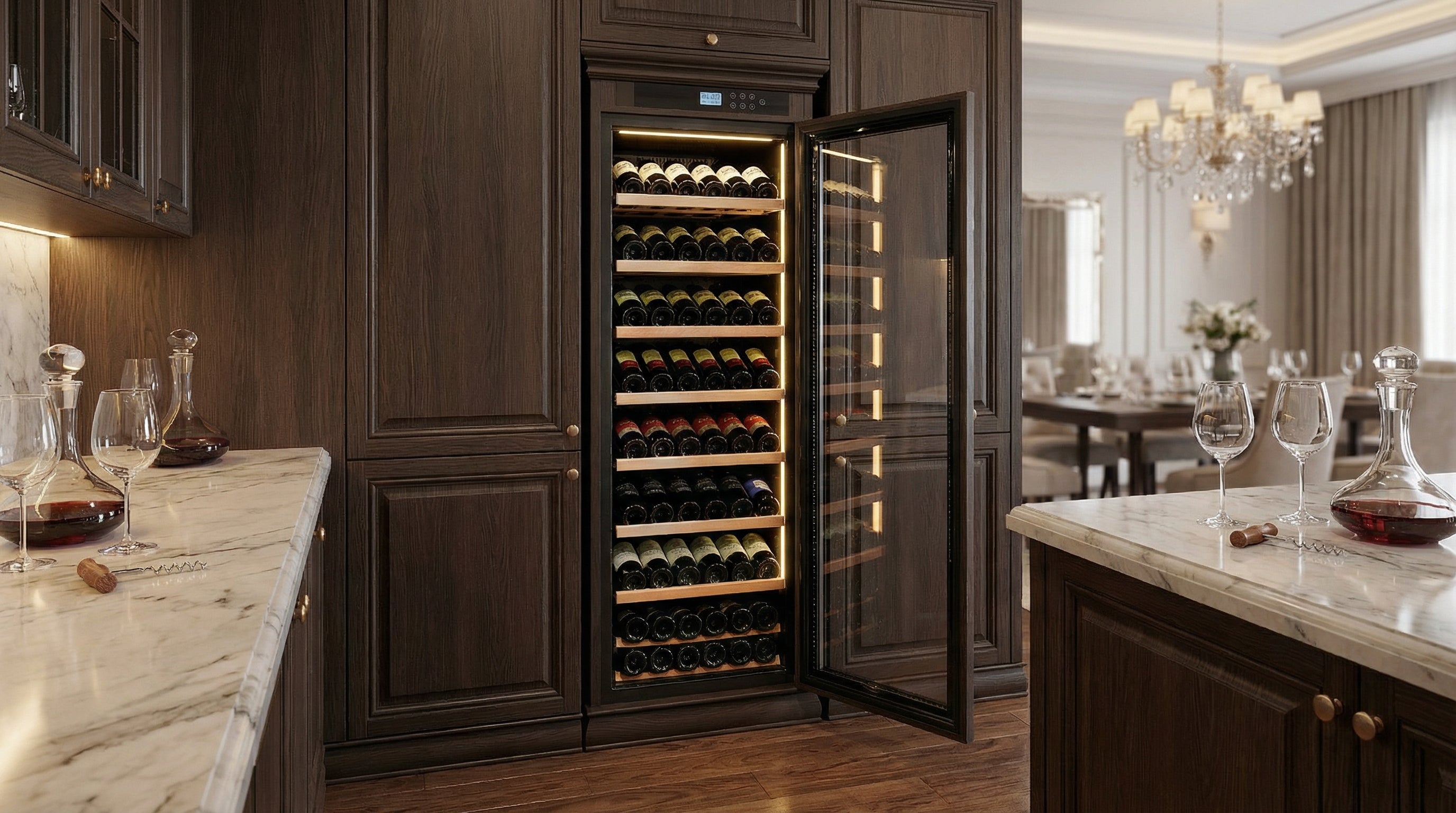 Obsidian Oak - 102 Bottle Wine Fridge – Maison Verve