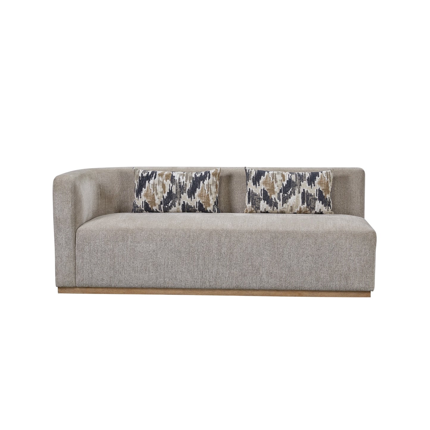 Maison Verve Château Curved Sofa, 90" - Fully Upholstered, Deep Lounge Seat