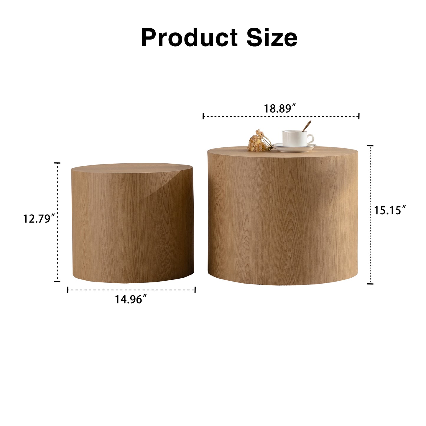 Maison Verve Colline Nesting Coffee Tables (Set of 2) - Layered Design