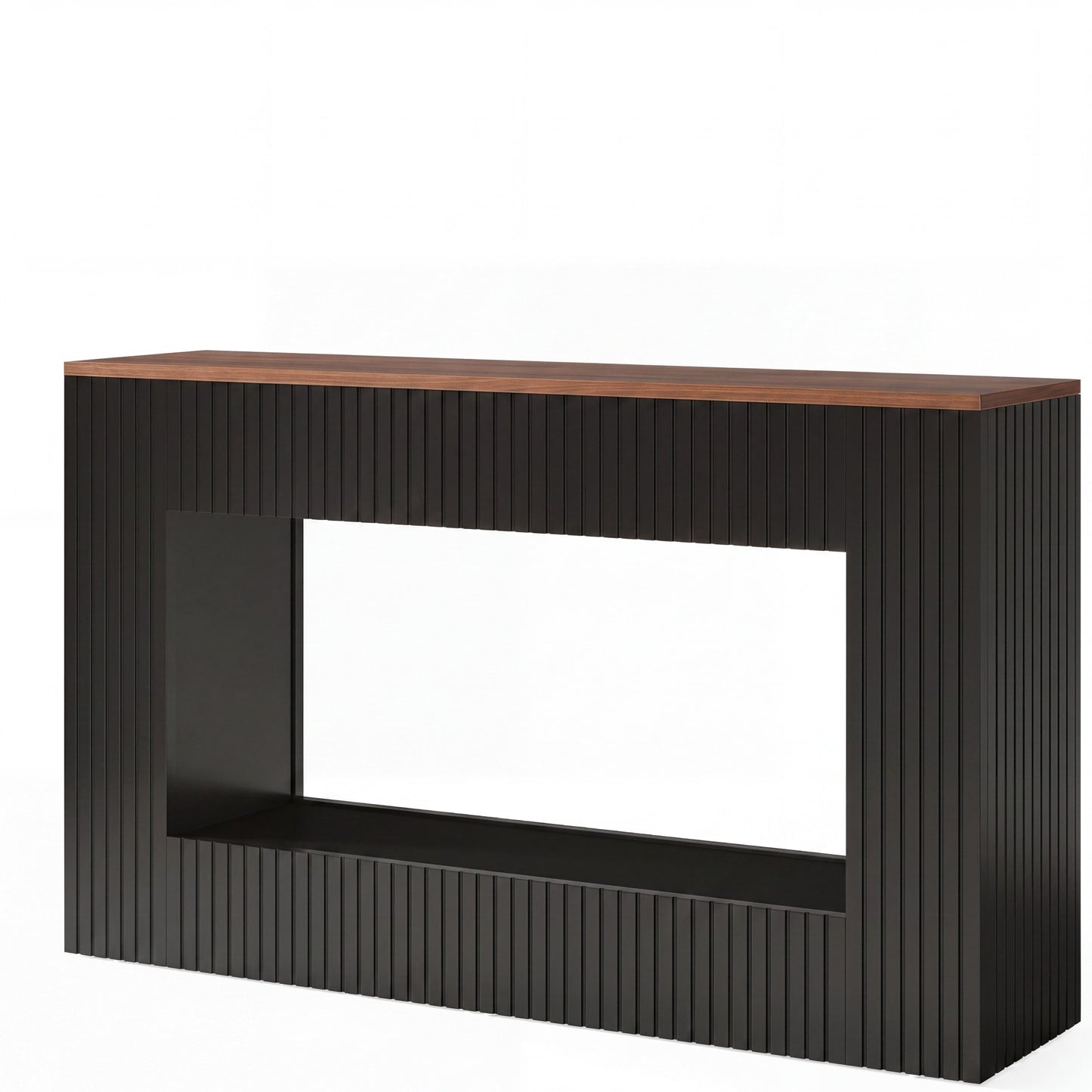 Maison Verve Savelle 55-Inch Fluted Console Table with Storage