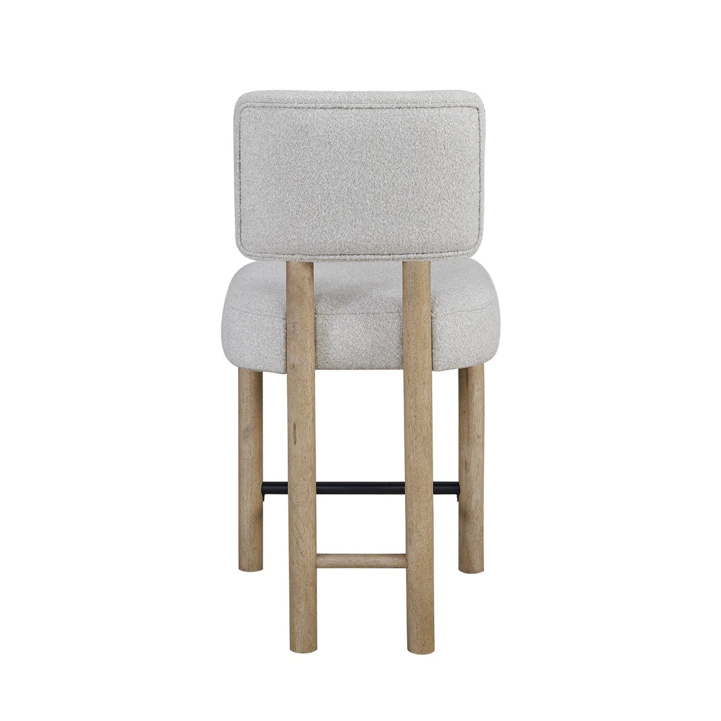 Maison Verve Antibes Counter Stool (Set of 2), 40" - Upholstered, Wood Legs
