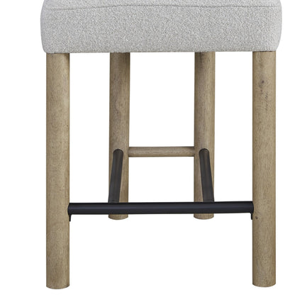Maison Verve Antibes Counter Stool (Set of 2), 40" - Upholstered, Wood Legs